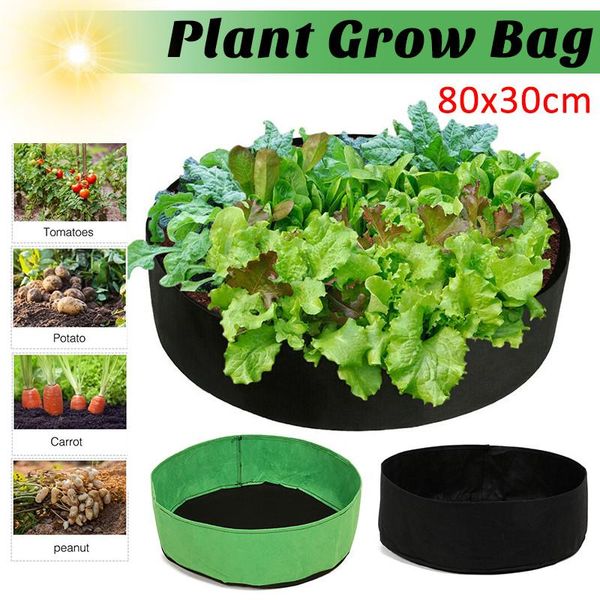 

planters & pots 80x30cm/60x20cm round garden plant grow bags pot fabric raised planting bed supplies root pouch container