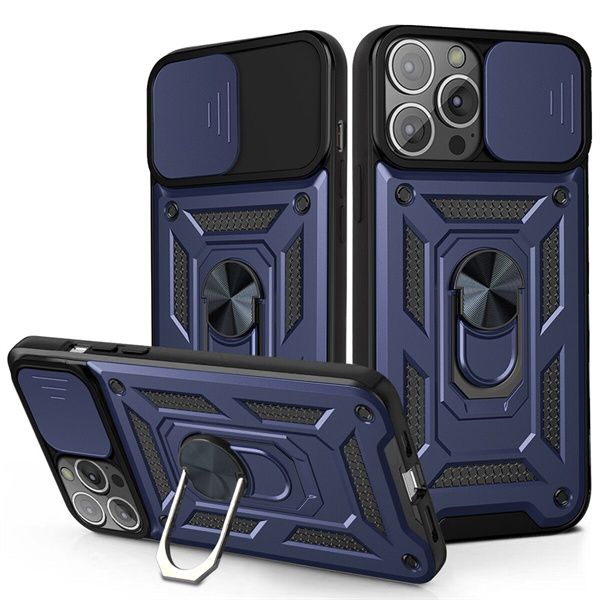 

shockproof push sliding window armor phone cases for s20 s21fe a31 a51 a71 a32 a52 a72 5g metal ring bracket cover 13 12 11 case