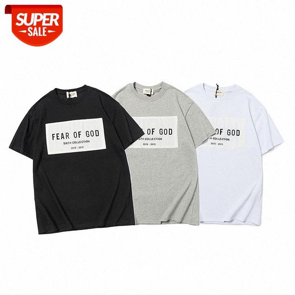 

cross-border source men's clothing fog short-sleeved patch printed t-shirt #gl54, White;black