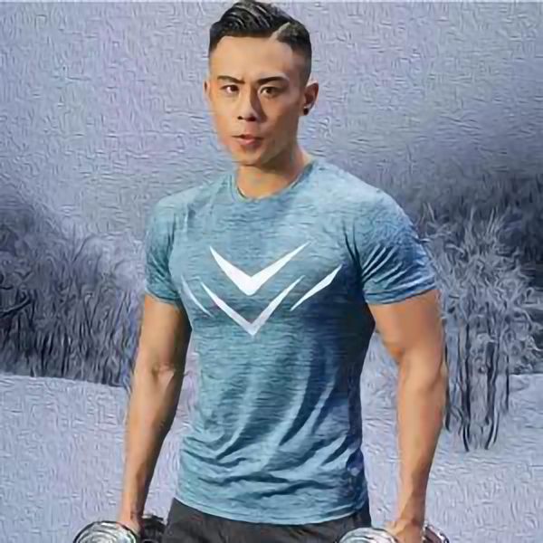

fitness clothes short-sleeved quick-drying clothes loose running sports t-shirt high-elastic half-sleeve breathable tight training top, Black;yellow