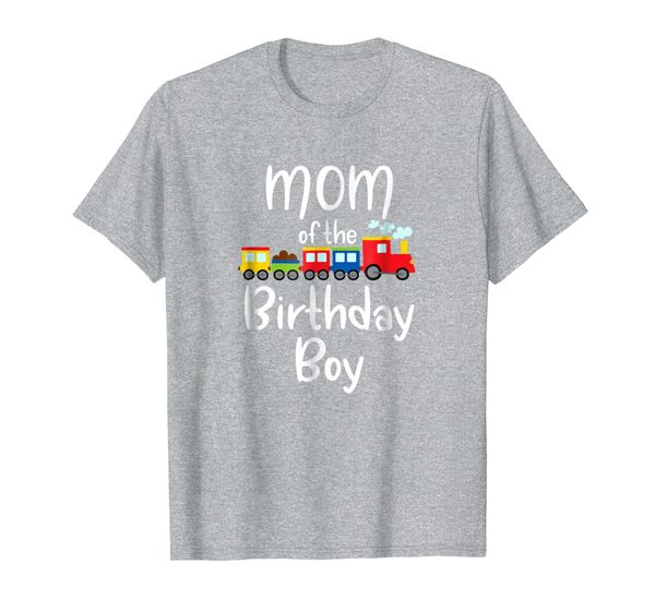 

railroad birthday boy shirts mom of the birthday boy train, White;black