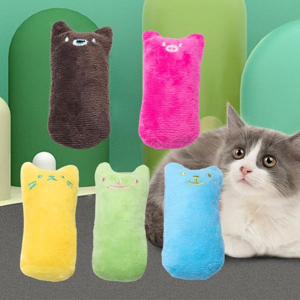 

cat toys test teeth grinding catnip interactive plush toy pet kitten chewing vocal bite mint for cats products