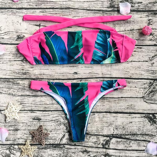 

bras sets colorful biqini brazillian women bra set off shoulder lace up summer beach female de bain femme bra+brief, Red;black