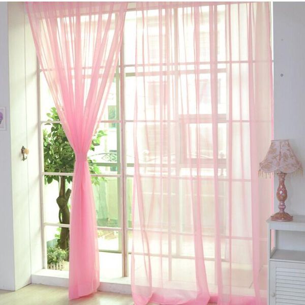 

other home decor 1* sheer tulle voile net curtains tab blush panels sorted multi color