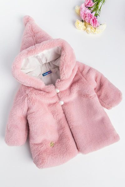 

jackets babymod hooded pink baby girl plush coat, Blue;gray