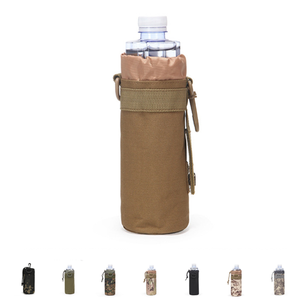 

water bottle cooler tote bag universal pouch molle cycling outdoor camping hiking kettle drawstring