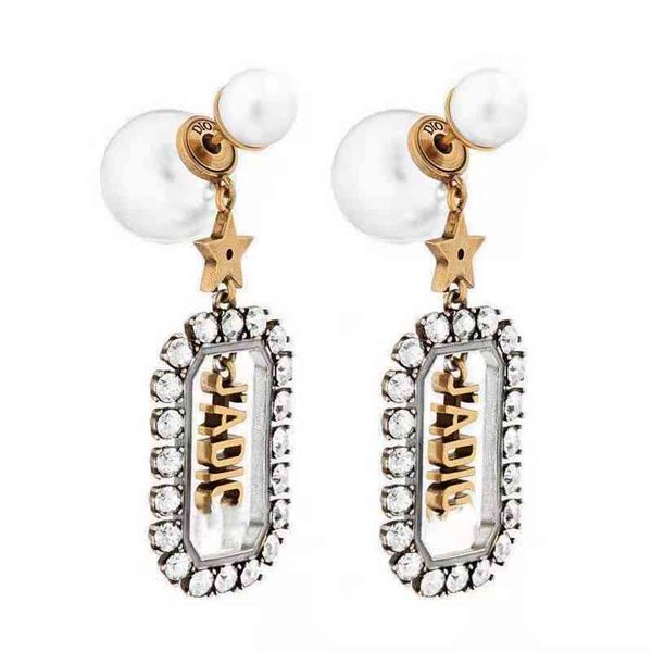 

pearl earrings women's geometric earrings and, Silver