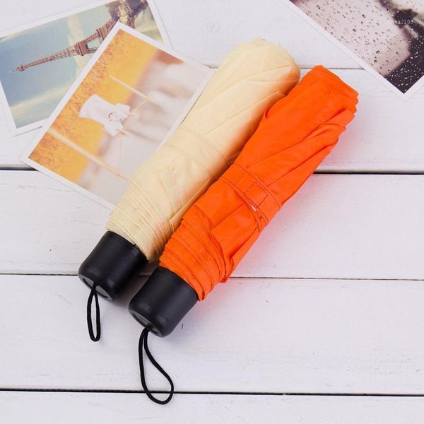 

umbrellas mini compact sun rain travel umbrella lightweight portable outdoor short-handled folding traveling gear-301