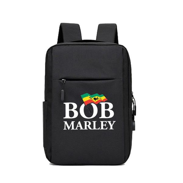 

backpack bob marley print canvas school student small bag with usb