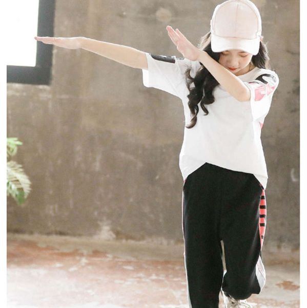 

girls' summer suit 2021 new children's fashion, White