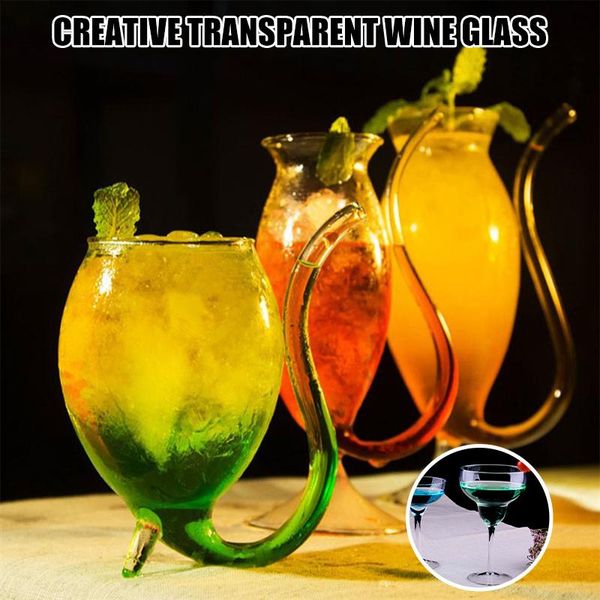 

wine glasses 1pc innovative goblet small home party night bar drinking glass juice cup 190/300/340/360 ml moun777