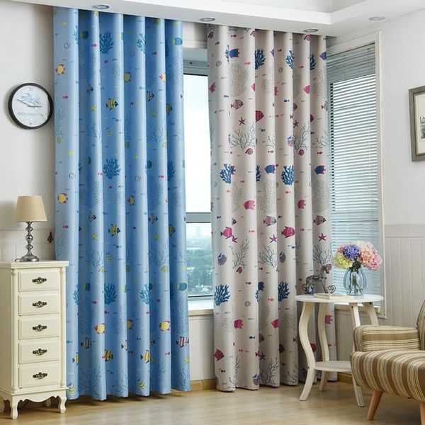 

gyc2362 gyrohome 1pc blackout curtain undersea world fish "customised" window linen livingroom dec