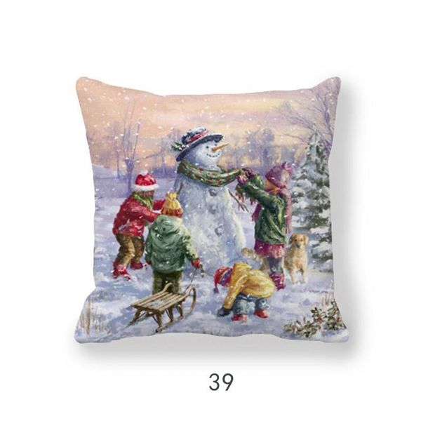 

pillow case christmas sery pillowcase 1pc one-sided pattern peach velvet material comfortable cute breathable fabric pillowcases