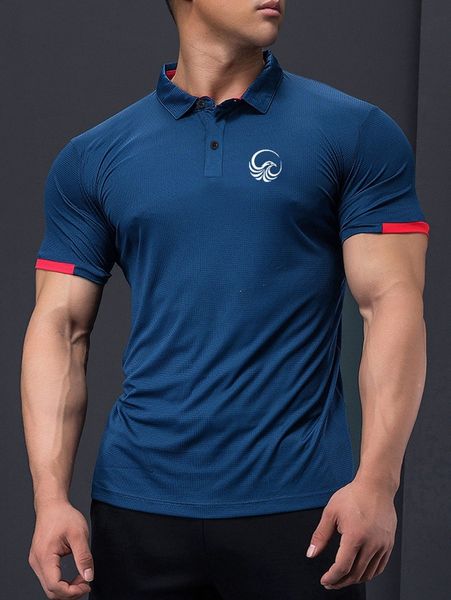 

men contrast trim polo shirt e6a6#, White;black