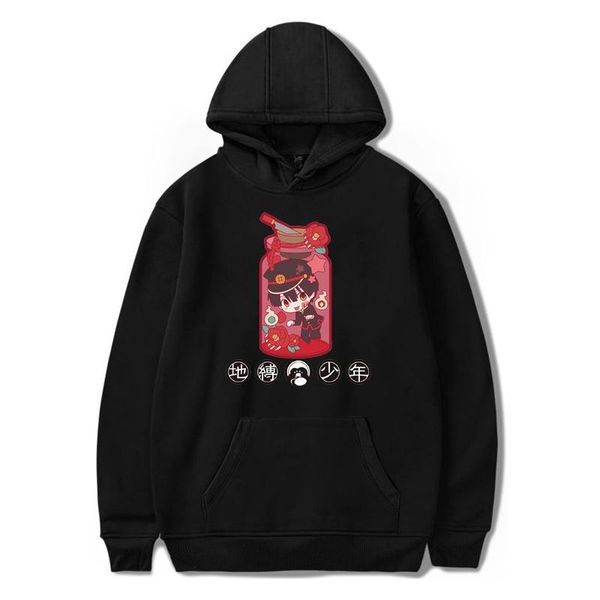 

men's hoodies & sweatshirts japan anime toilet bound hanako kun men women harajuku maga printed pullover jacket oversized sweatshirt un, Black
