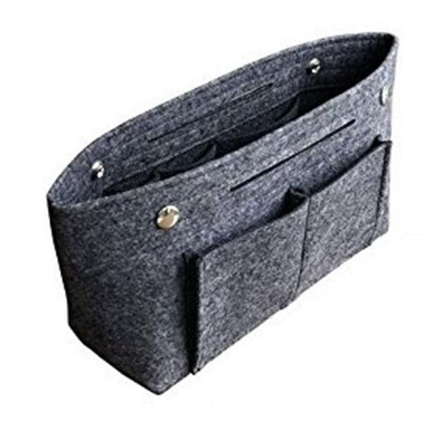 

women insert bag foldabled durable multipocket useful easy storage handbag felt portable organizer cosmetic bags & cases
