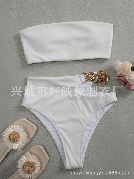 

solid color mini 2020 bikini split new swimsuit, White;black