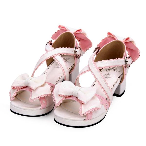 

dress shoes angel imprint arrival square heel lolita sandals sweet lovely women size 35-46 8459, Black