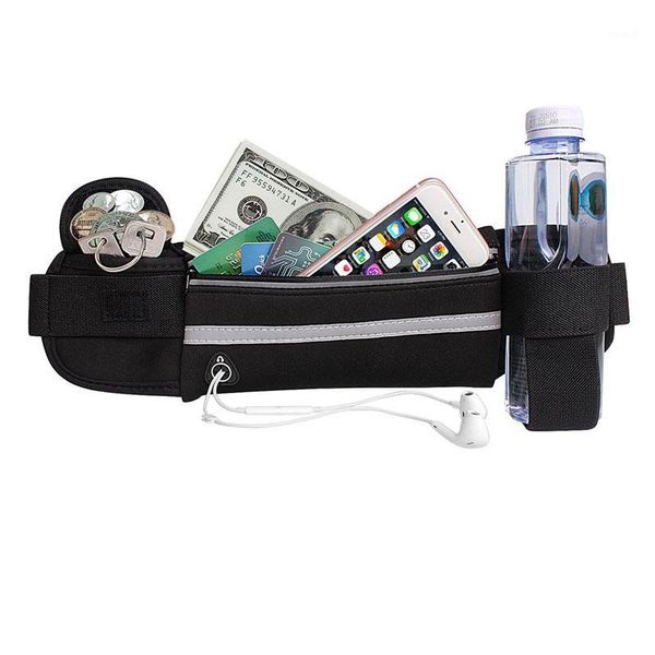 

waist support waterproof running bag outdoor sports belt bags women for phone jogging pack gym fitness1, Black;gray