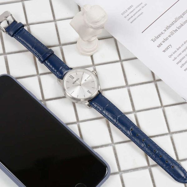 

belt stainless goffel case men's single calendar steel watch gentleman business sports quartz watch two colors, Slivery;brown