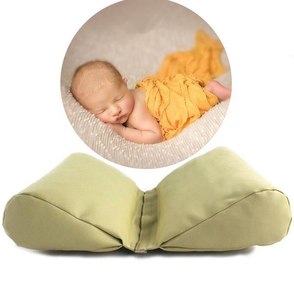 

pu leather newborn pgraphy props cycle wedge shaped pillow baby p prop backdrop basket stuffer atrezzo fotos 3 colors 210315, Red;yellow