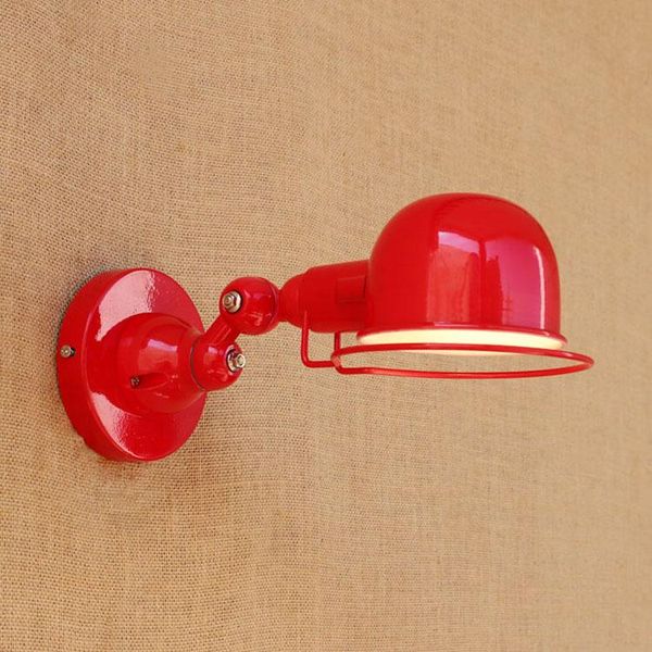 

wall lamps red loft style retro led light fixtures adjustable swing arm lamp industrial vintage sconce arandela home lighting