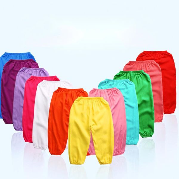 

trousers children's bloomers summer boys girls cotton silk mosquito pants dance cartoon parent-child clothing 2 -18 years, Blue