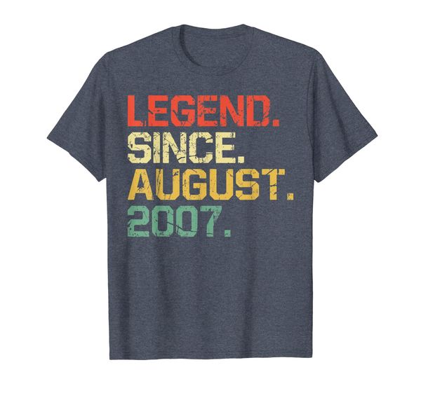 

Legend Since August 2007 T-Shirt- 12 years old Gifts Shirt, Mainly pictures