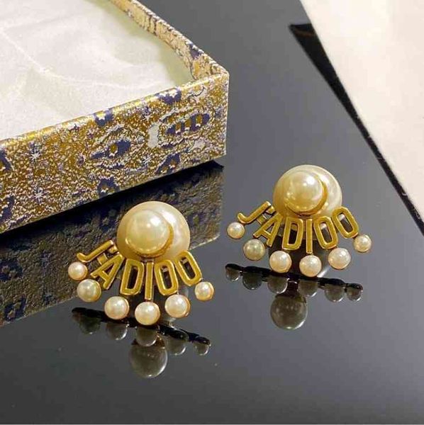 

70% off 2021 temperament fan pearl 925 silver needle anti allergy high version earrings female nlzn, Golden