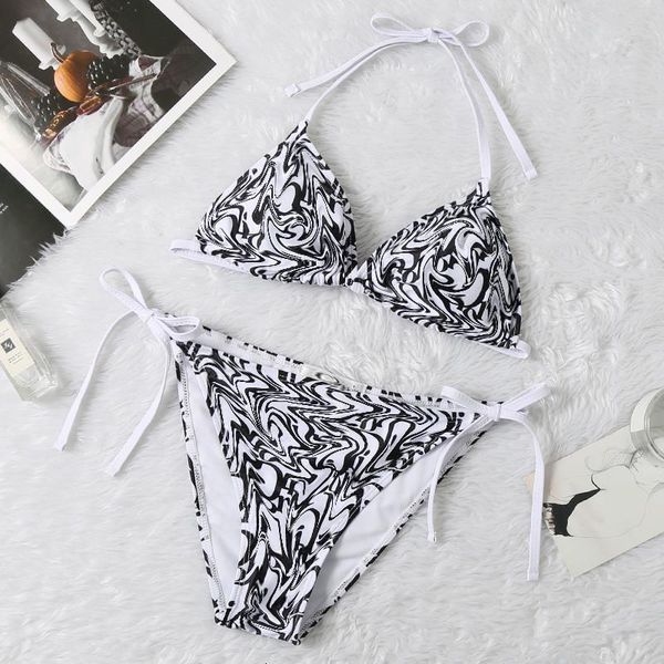 

women's multicolor split dahong bikini swimsuit factory, White;black