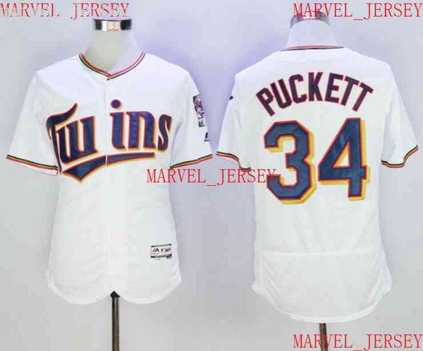 Uomo Donna Youth Kirby Pucket Baseball Jerseys cucito personalizza qualsiasi numero di nome maglia XS-5XL