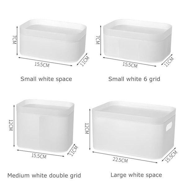 

storage boxes & bins 1pcs home makeup box matte clear plastic compartment desk table artifact container cosmetic organizer