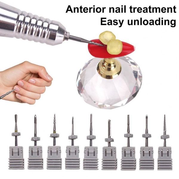 

nail art kits manicure polisher clogging-excellent durability tungsten steel grinding drill bites for women