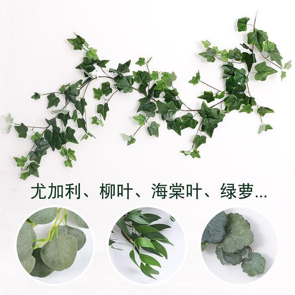 

decorative flowers & wreaths simulation rattan eucalyptus leaf wedding home furnishing party shooting decoration green plant vine
