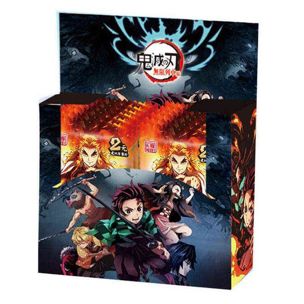 

demon slayer card tcg game cards kimetsu no yaiba table playing toys for family children christmas gift aa220314