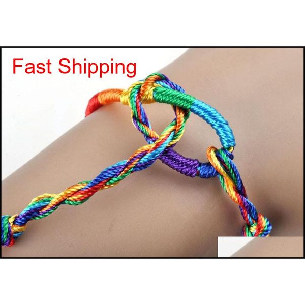 

bracelet girls luxury colorful purple infinity bracelet handmade jewelry braid cord strand braided fr qylyqp beauty888, Golden;silver