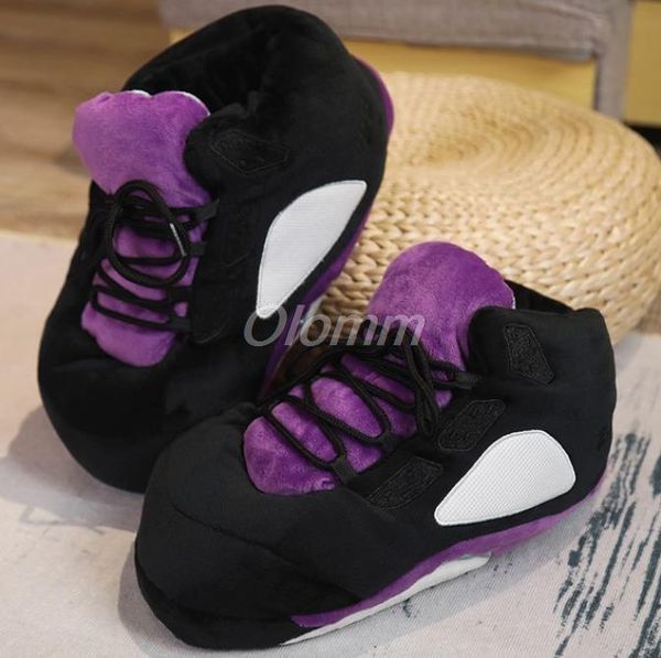 

winter slippers sneakers  35-44 men/women fluffy be at home indoor interesting warm fluffy soft bread slippers, Black