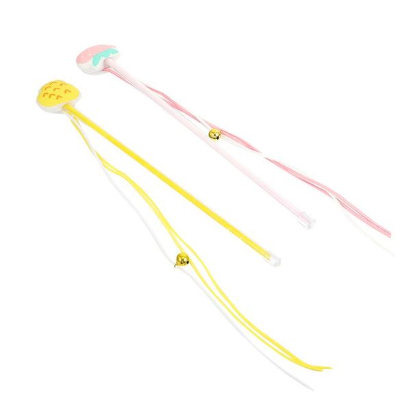 

cat toys 2pcs kitten teaser interactive stick pet wand