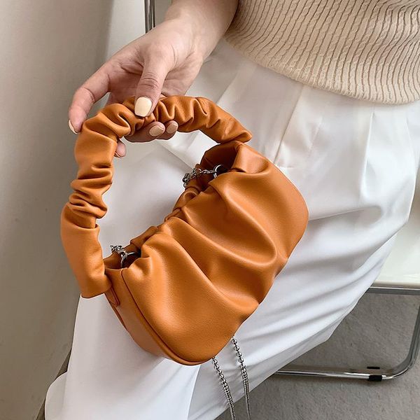 

evening bags swdf mini pu leather crossbody for women 2021 luxury simple travel ladies chain fashion handbags and purses