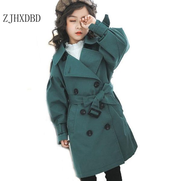 

coat baby girls windbreaker kid jacket girl's trench toddler girl coats autumn wind dust outerwear kids school wear children clothing, Blue;gray
