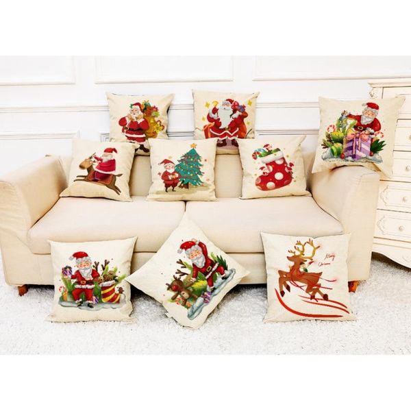 

pillow case 45 x 45cm christmas throw beautiful merry gifts flax cover