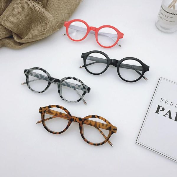 

fashion sunglasses frames est vintage eyeglass frame men cool glasses plastic artistic optical clear lenses round colorful eyewear, Black