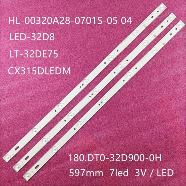 

light beads led backlight strips for bbk 32lex-5009 32lex-5027/t2c tv bars hl-00320a28-0701s-04 b0 bands rulers zdcx32d07-zc14fg-05