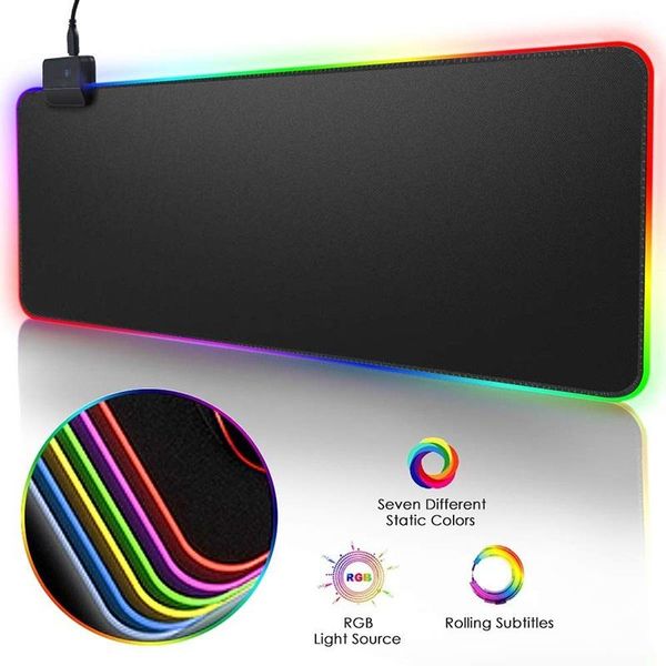 

mouse pads & wrist rests rgb gaming pad large gamer led computer mousepad big mat with backlight carpet for keyboard desk mause