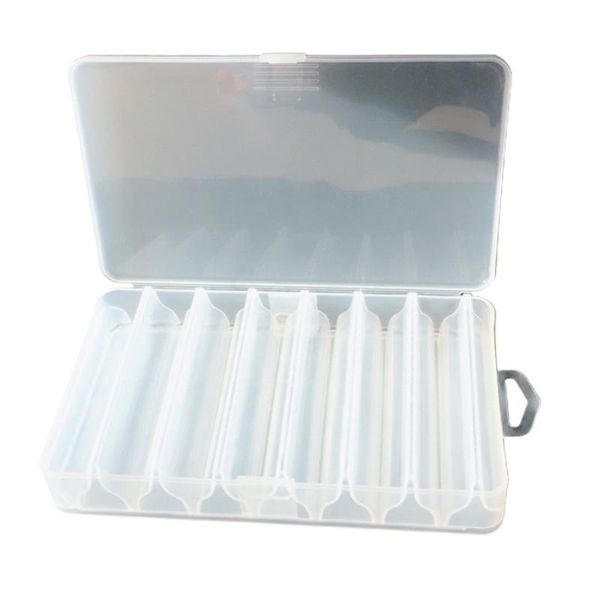

fishing accessories tackle box double sided 14 compartments spinner plastic fish lures cases wood shrimp storage tool