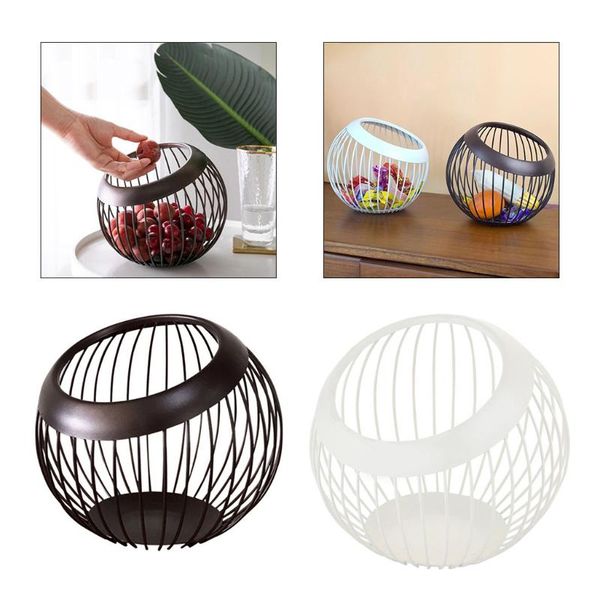 

storage baskets fruit bowl iron wire for counter metal holder basket coffee
