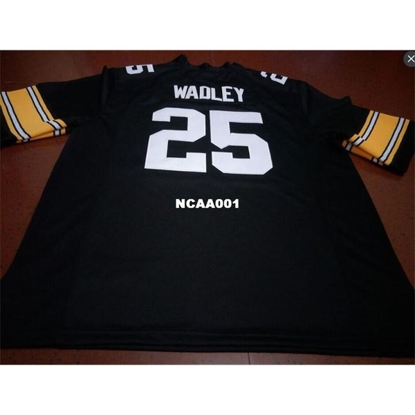 

001 #25 akrum wadley iowa hawkeyes alumni college jersey s-4xlor custom any name or number jersey, Black