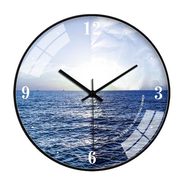 

wall clocks living room creative sea fashion watch bedroom quiet quartz clock modern decoration nordic style