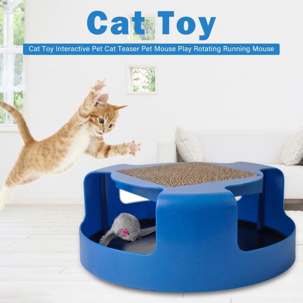 

cat interactive toy cat toy rotating running mouse pet chase cats teaser tool for pet kitten play fun funny toys