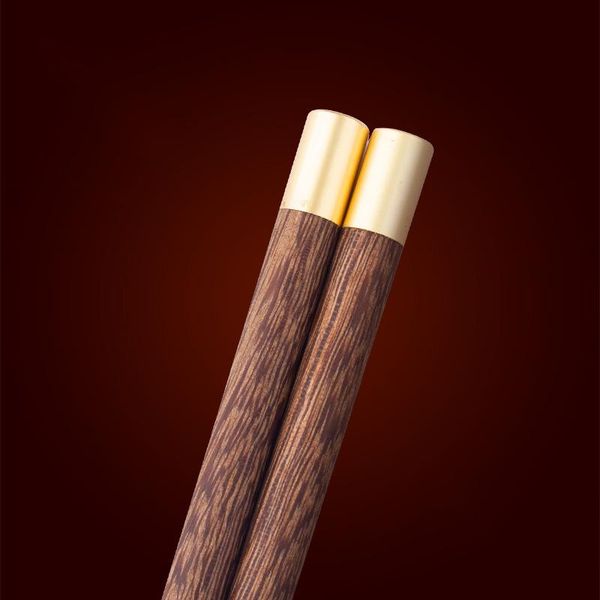 

chopsticks solid wood household wenge/red sandalwood anti-slip long set